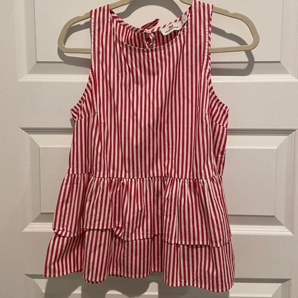 Vineyard Vines Grier Striped Peplum Top